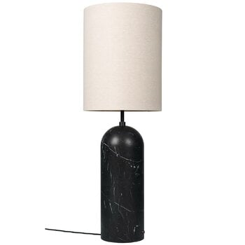 Floor lamps, Gravity XL floor lamp, high, black marble - canvas, Black