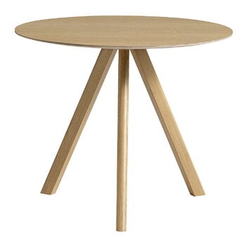 Dining tables, CPH20 round table, 90 cm, lacquered oak, Natural