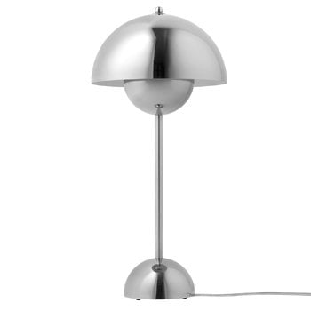 Kids' lamps, Flowerpot VP3 table lamp, chrome plated, Gray