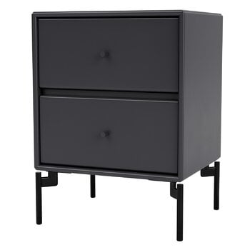 Nightstands, Drift nightstand, black legs - 04 Antracite, Gray