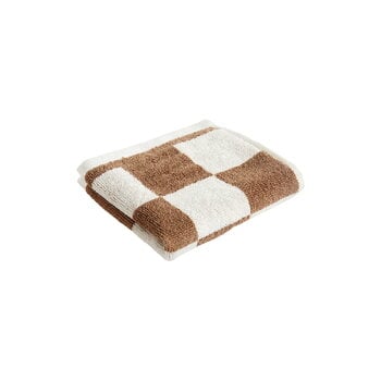 Hand towels & washcloths, Check wash cloth, cappuccino, Brown