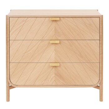 Sideboards & dressers, Marius chest of drawers, wide, oak, Gold