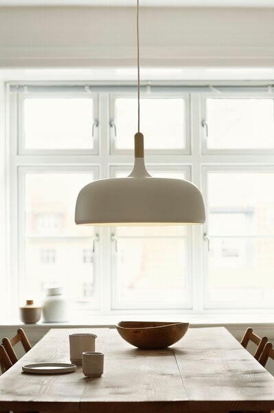 Pendant lamps, Acorn pendant, white matt, White