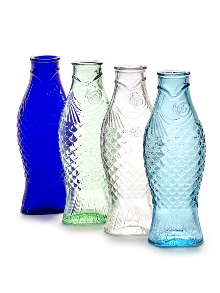 Carafes, Fish & Fish bottle, blue, Blue