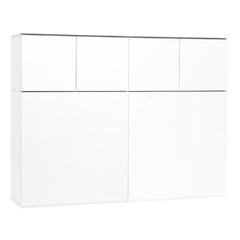 Sideboards & dressers, Fuuga cabinet, 128 cm, large and small doors, white, White