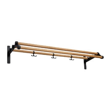 Wall coat racks, Nostalgi 291 hat rack, 100 cm, oak - black, Black