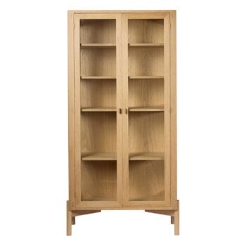 Cabinets, A90 Boderne display case, 178 cm, lacquered oak, Natural