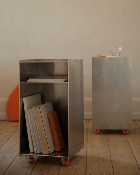 Kitchen carts & trolleys, Rivet Cart, aluminium, Silver