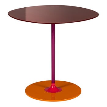 Coffee tables, Thierry side table, 45 x 45 cm, burgundy, Red