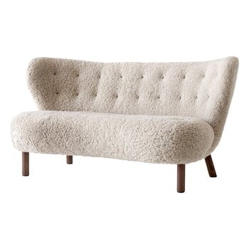 Sofas, Little Petra VB2 sofa, Moonlight sheepskin - oiled walnut, White