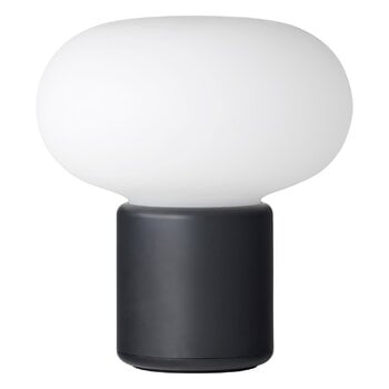 Exterior lamps, Karl-Johan portable table lamp, cold black, White