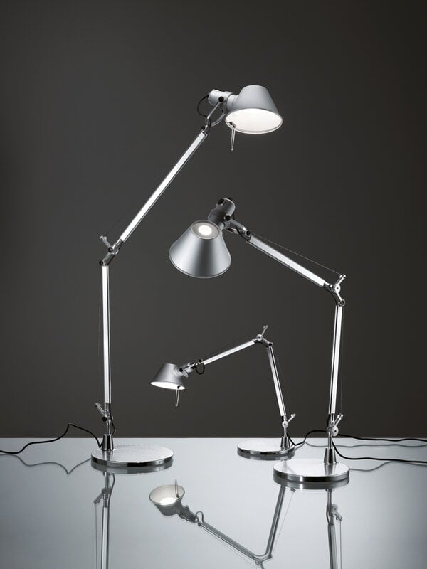 Floor lamps, Tolomeo Lettura floor lamp, aluminium, Silver