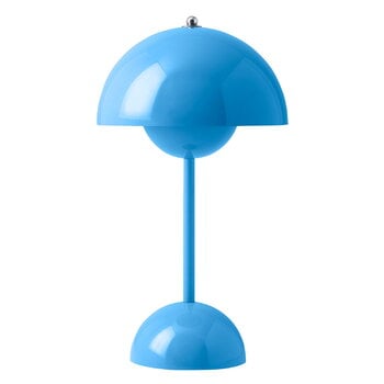 Lighting, Flowerpot VP9 portable table lamp, swim blue, Light blue